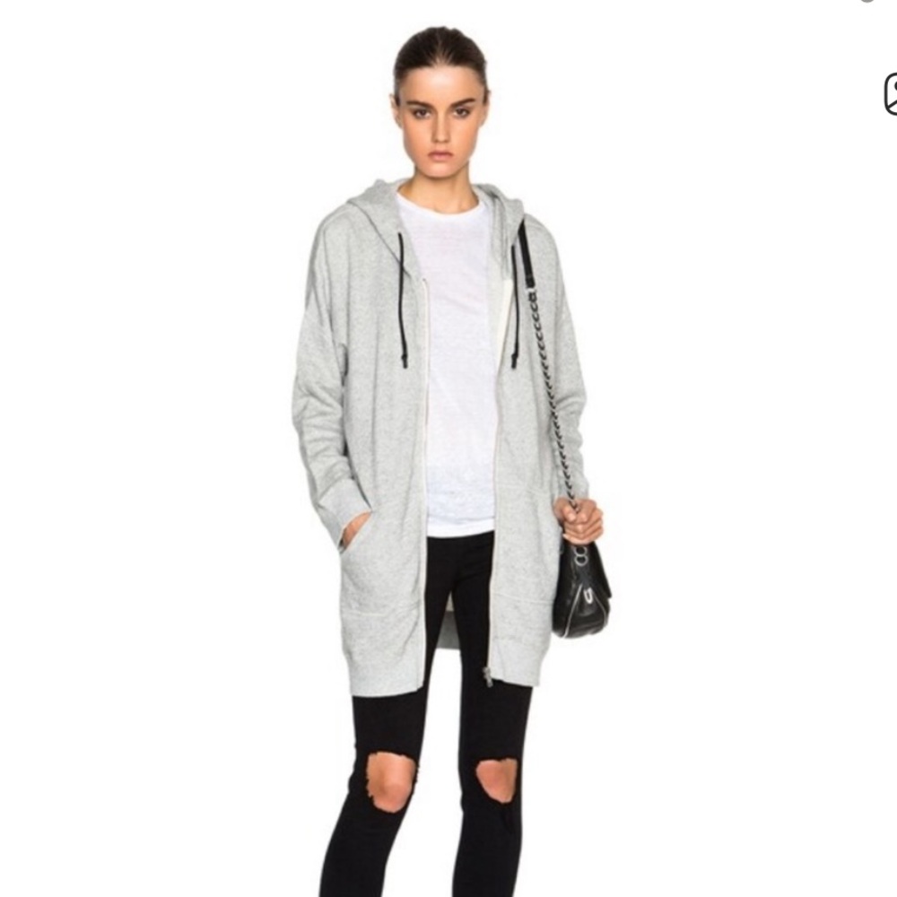 R13 Oversized Gray Hooded Jacket